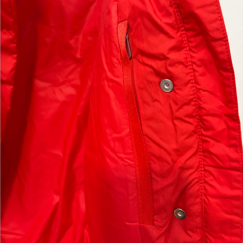 $200 New Athleta Red Summit Down Full zip / Snap Jacket - Candy Red - Womens XL - Picture 10 of 14